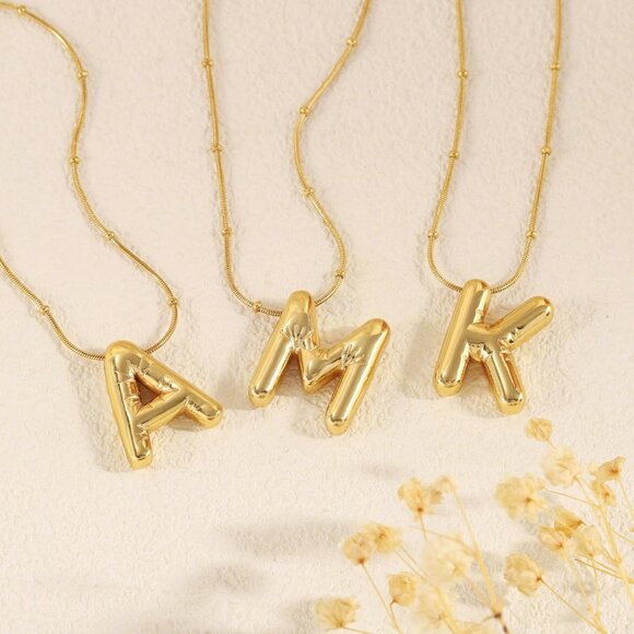 Hypoallergenic 18K Gold Plated Initial Necklace - Dainty Design for Every Day - Picture 5 of 7
